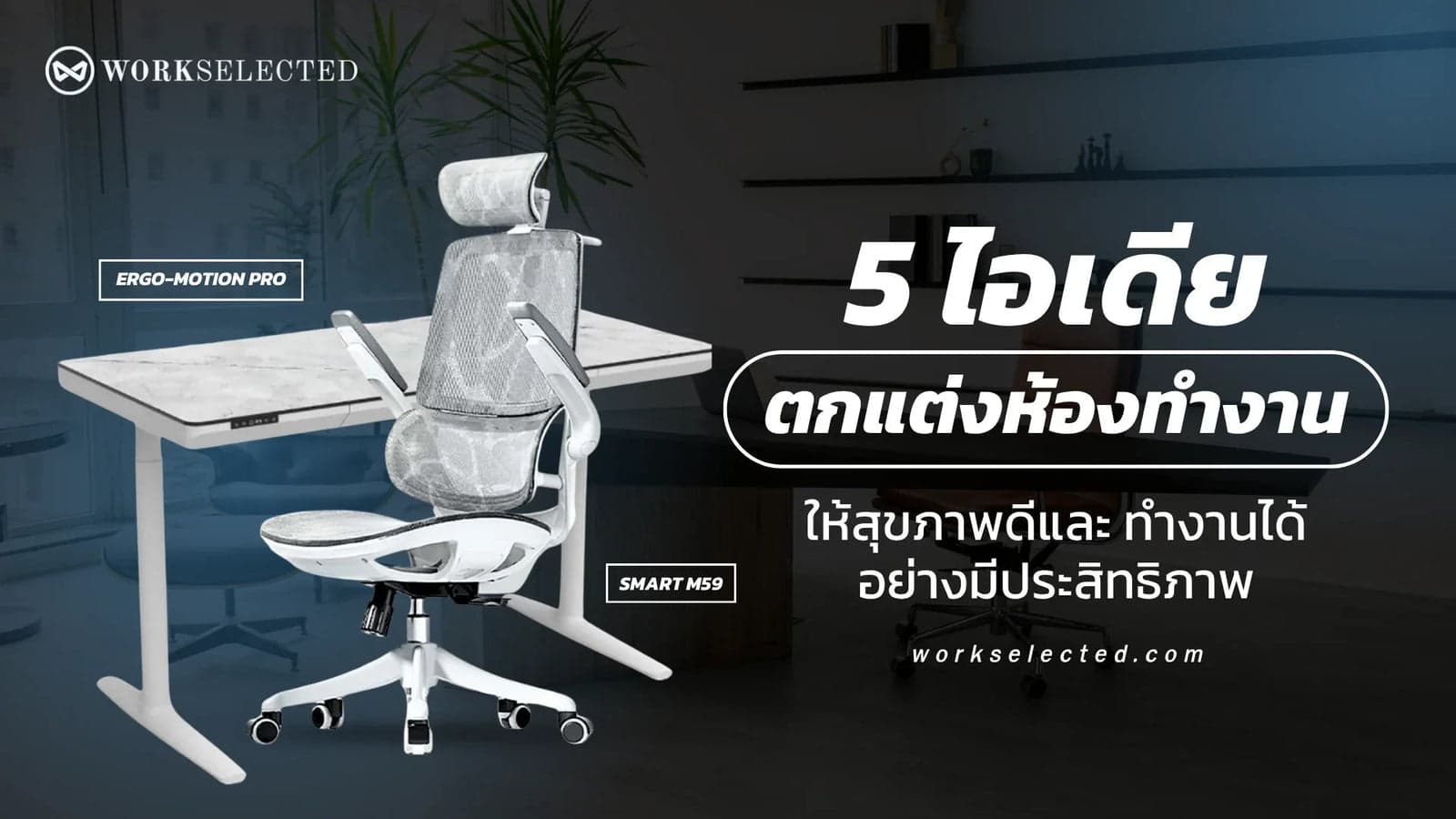 5 ไอเดีย ตกแต่งห้องทำงาน ให้สุขภาพดีและทำงานได้อย่างมีประสิทธิภาพ