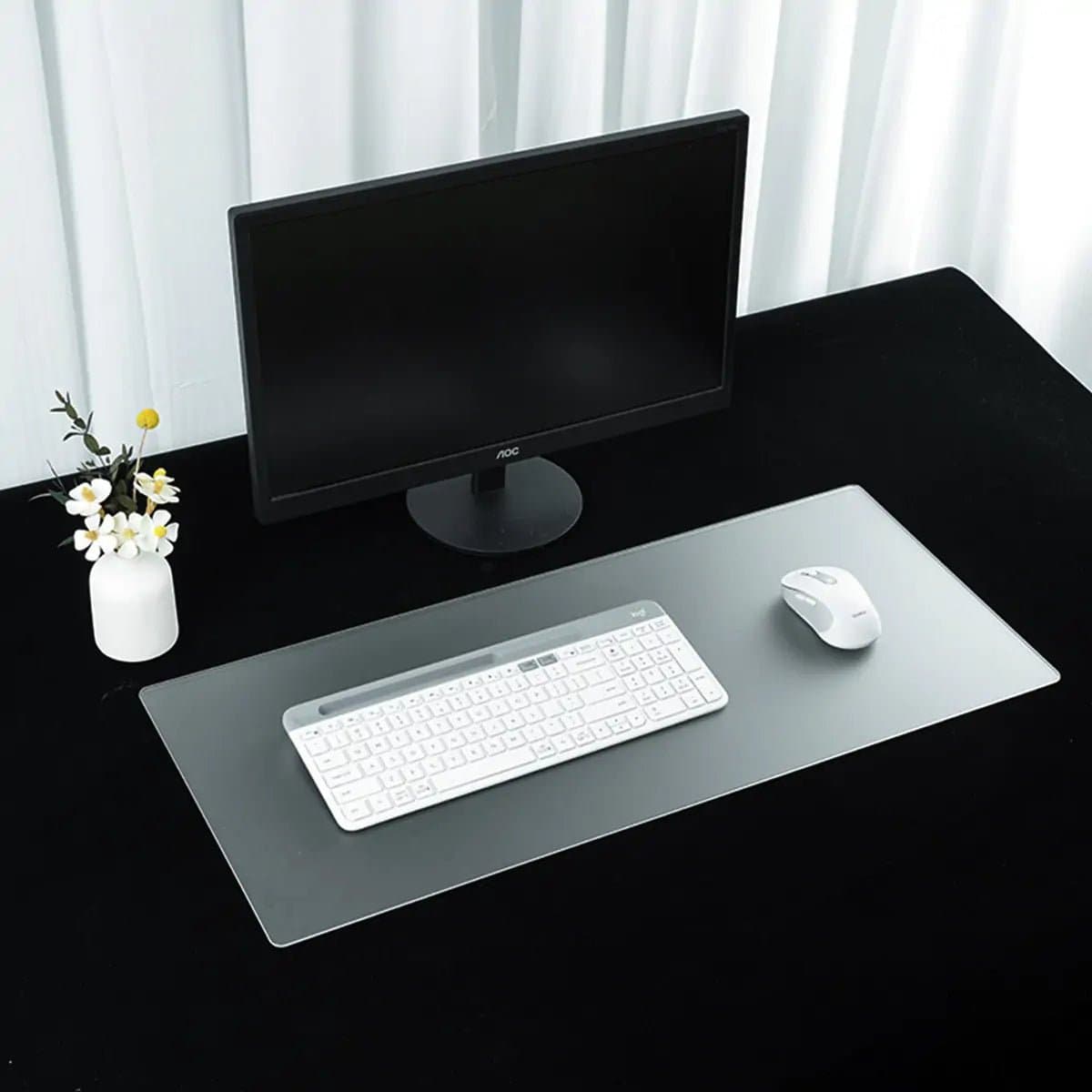 Desk Pad — Tempered Glass 330×760 mm