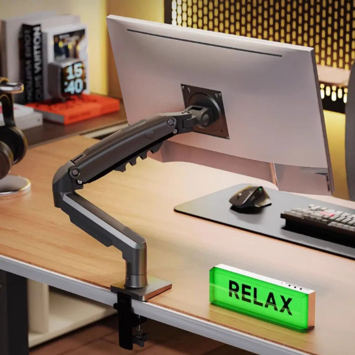 WORKSELECTED ARMSTRONG — Single Monitor Arm (Black)