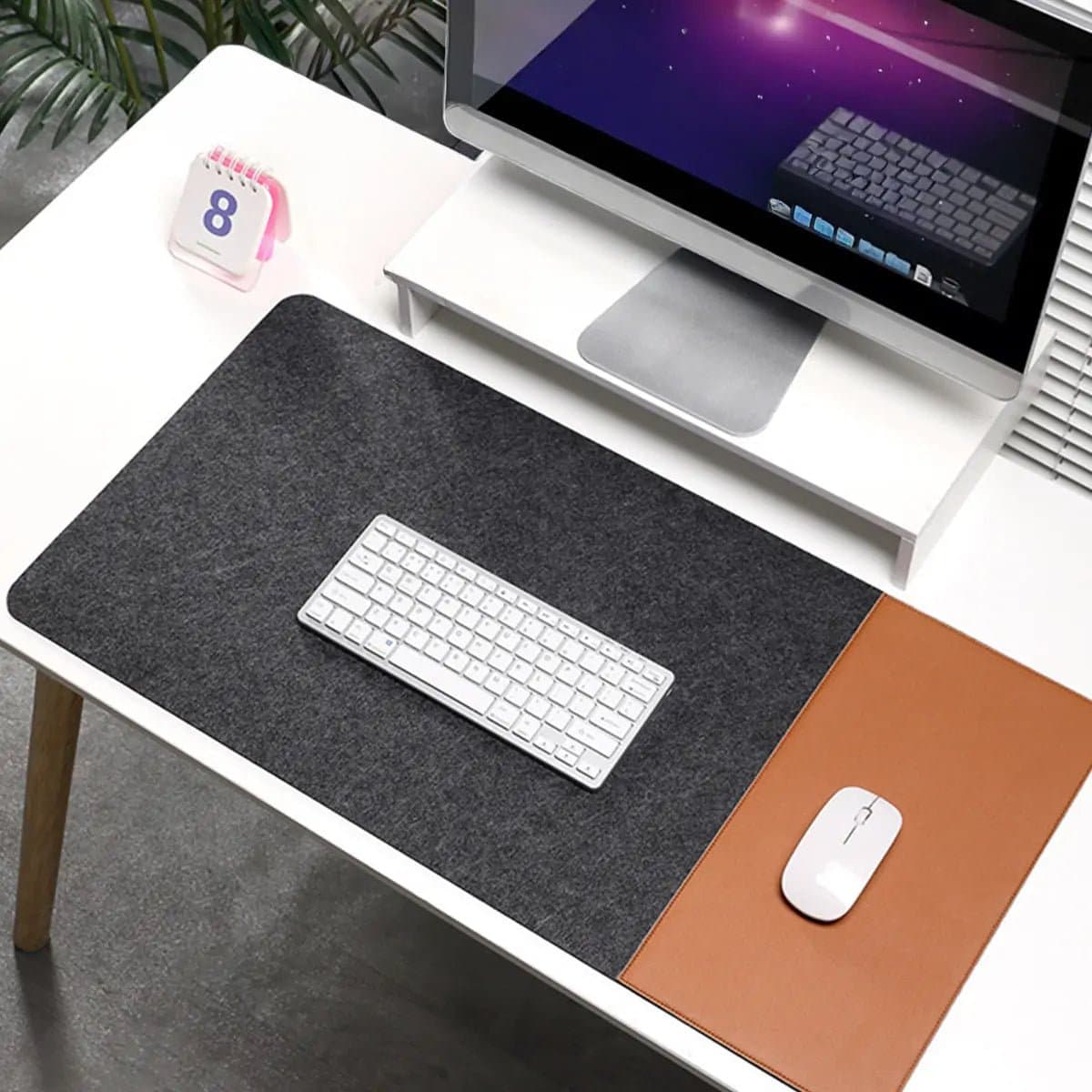 WORKSELECTED DeskMat — Felt × Leather
