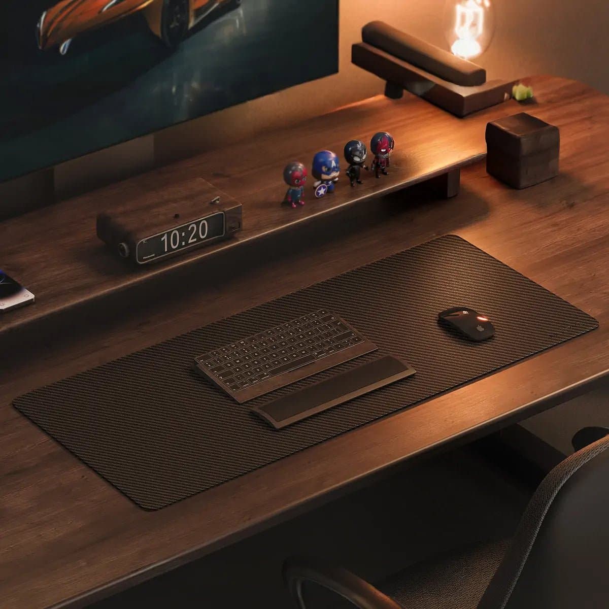 WORKSELECTED DeskMat — Kevlar Texture × Cork