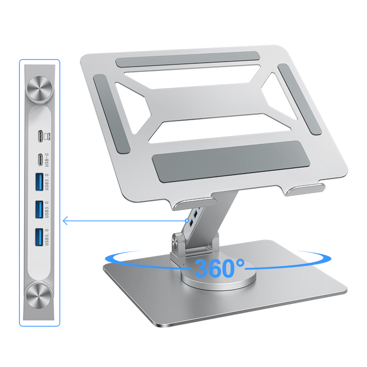 Swivel Laptop Stand Pro – Premium Stand with USB - Work Selected